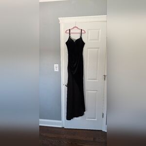 Black Velvet Long Dress